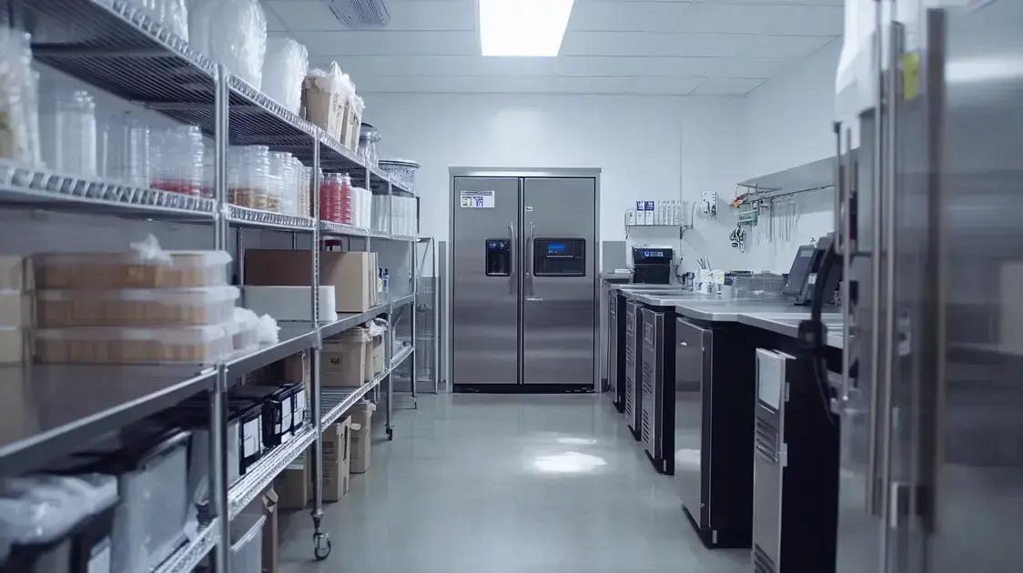 Manutenção e higiene da câmara frigorífica