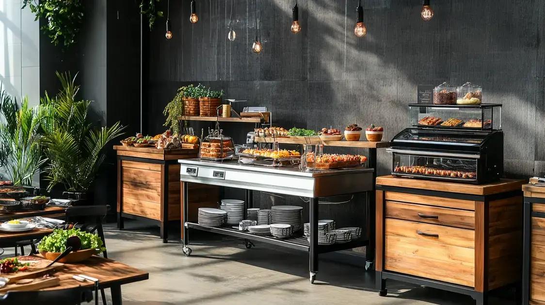 Como escolher móveis para catering