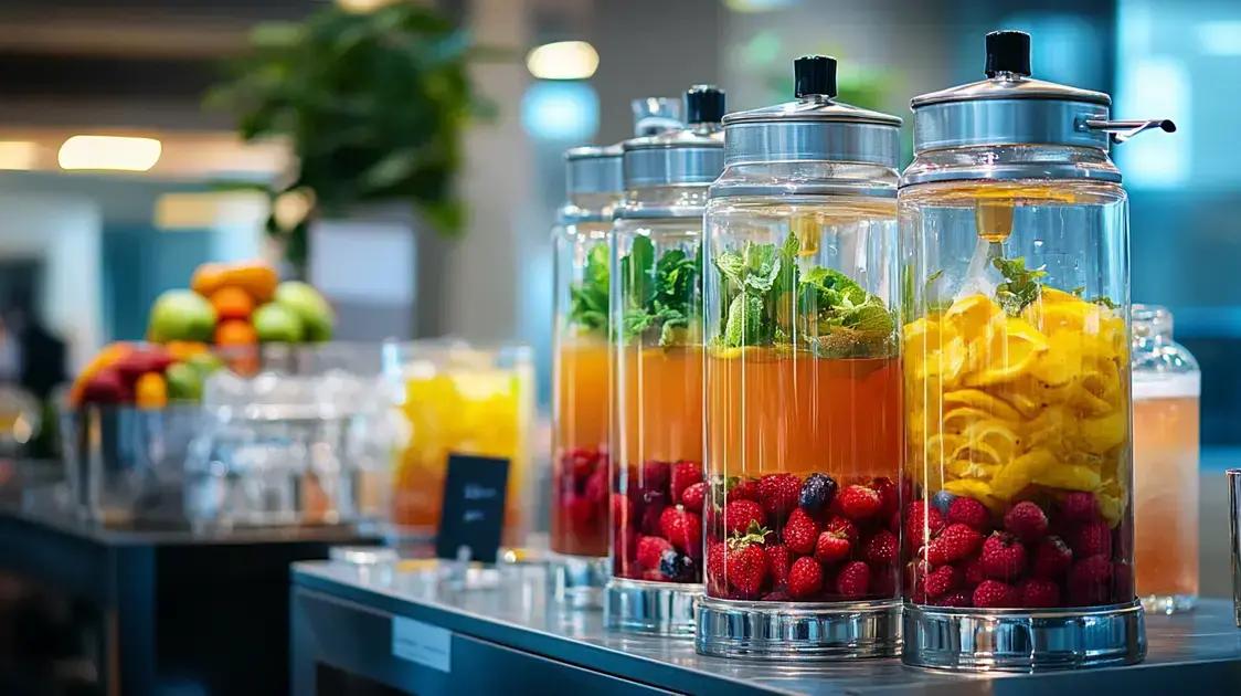 Dispensers e Suqueiras: Bebidas Refrescantes em Seu Buffet