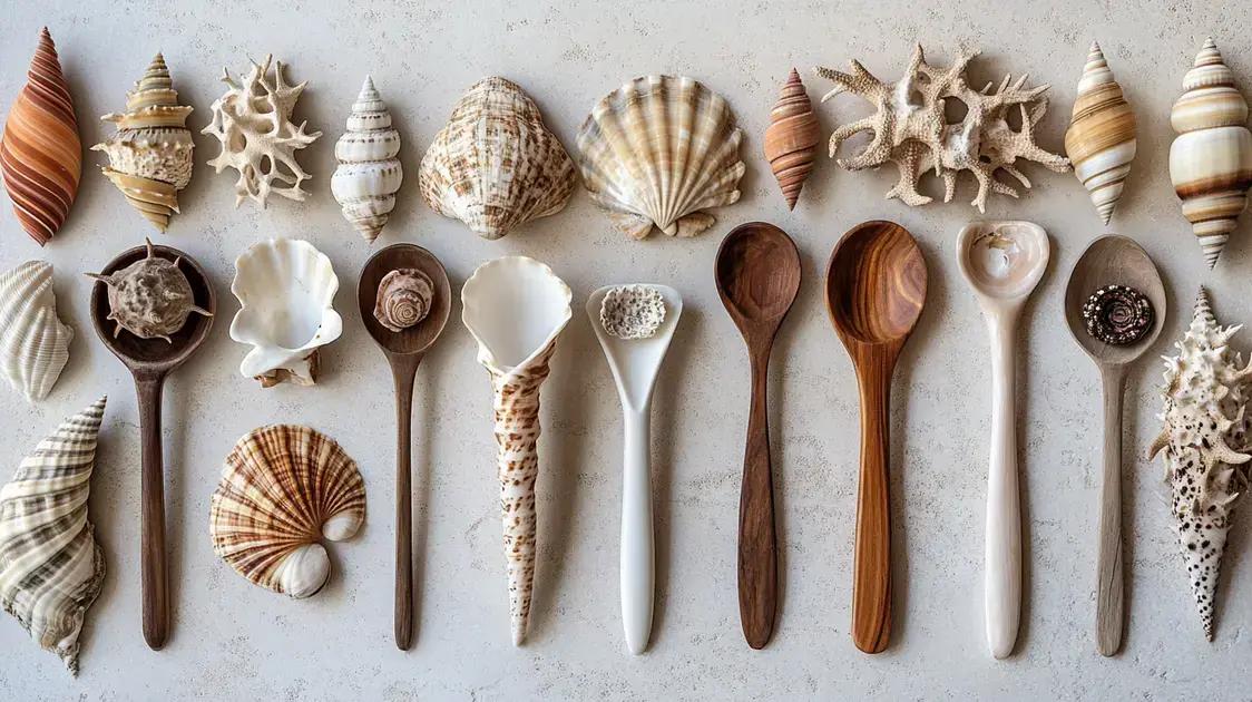 Ideias de decoração usando conchas e colheres