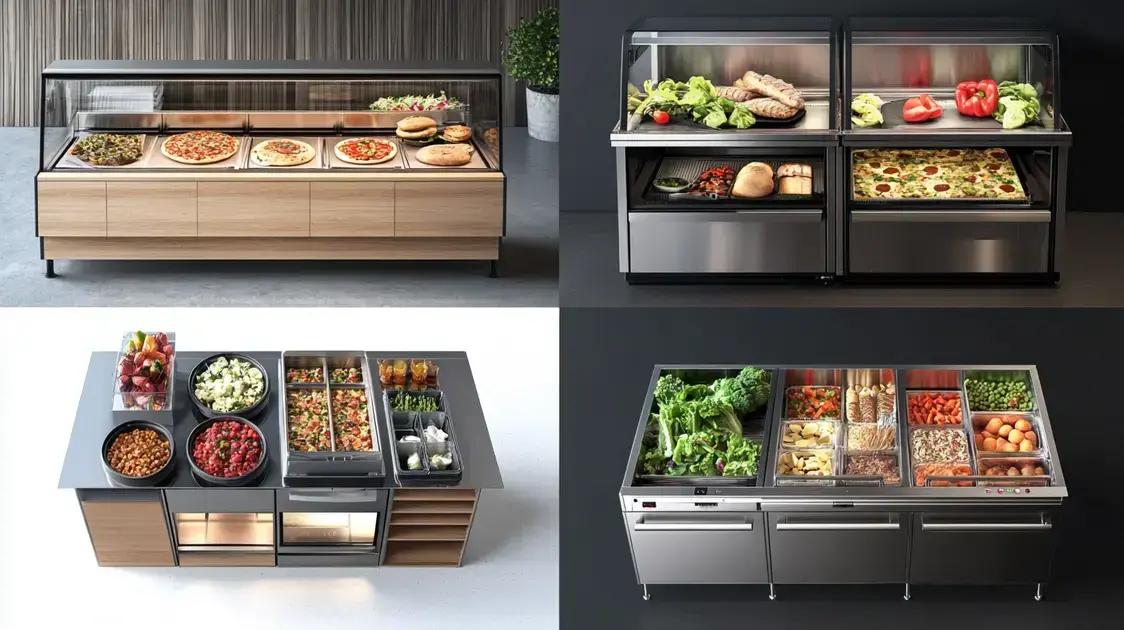 Tipos de mesa refrigerada disponíveis no mercado