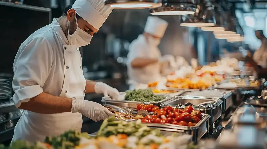 Como garantir a higiene e a organização do buffet frio