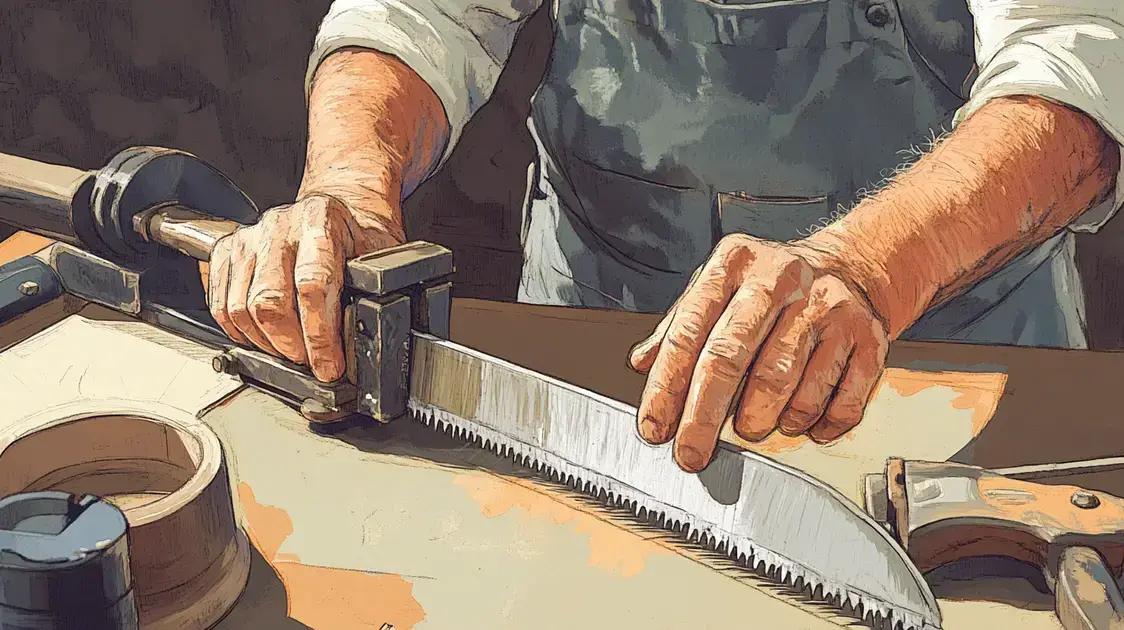 Passo a passo para afiar lâmina serra fita