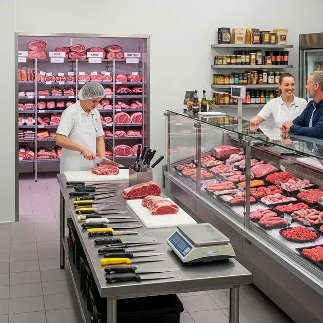 O Fluxo de Trabalho Ideal em um Açougue: Da Câmara Fria ao Balcão de Venda.