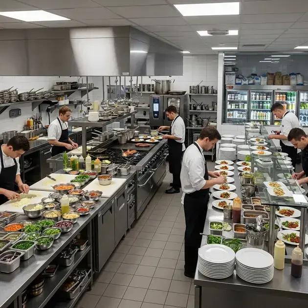 Layout da cozinha e fluxo de trabalho