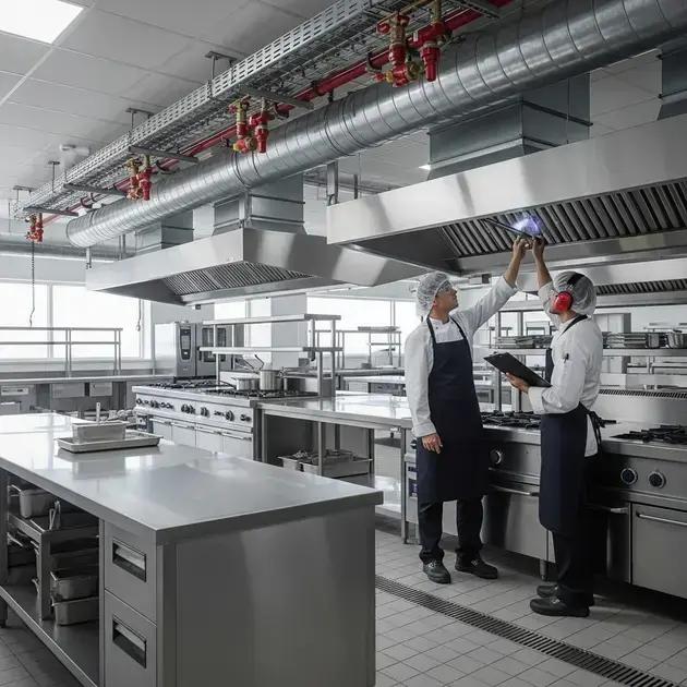 Segurança na Cozinha Industrial: A Importância do Sistema de Exaustão e Prevenção de Incêndios.