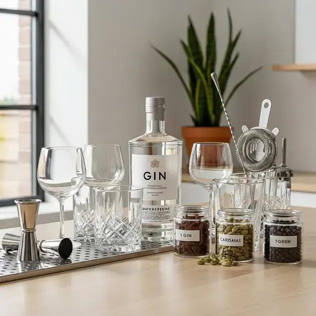 Bar de Gin em Casa: Guia de Especiarias, Taças e Ferramentas Essenciais.