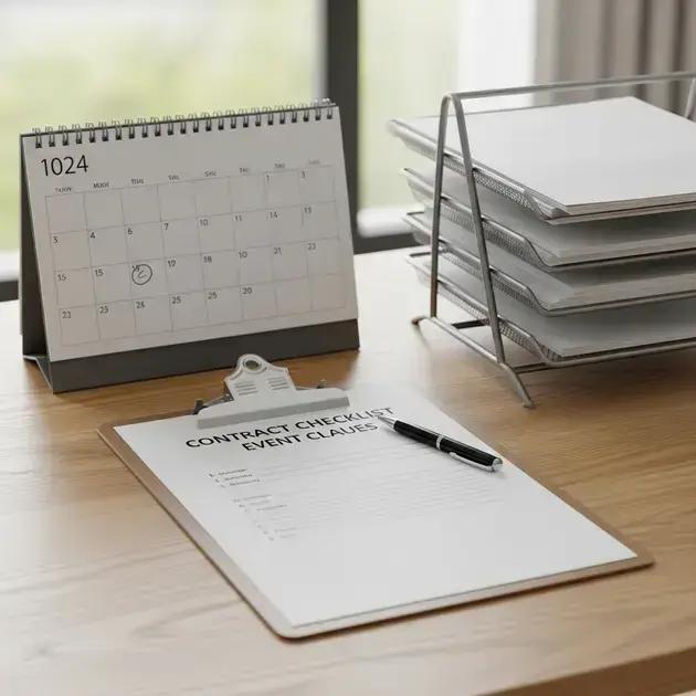 Checklist de cláusulas críticas para eventos