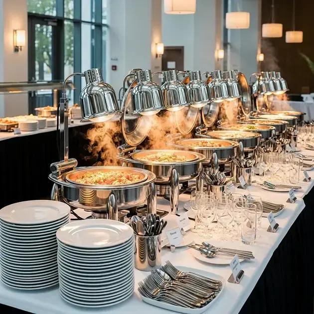 Como calcular a quantidade de equipamentos necessária para um buffet de 100 pessoas