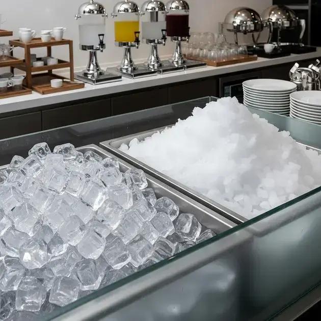 Máquina de Gelo em Cubo vs. Gelo Escama: Qual a Melhor para Bebidas e Buffets?